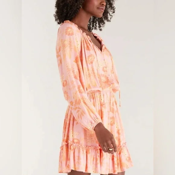 Z Supply Montecito Floral Dress In Sunkist Floral. Size Large GUC - Picture 12 of 14